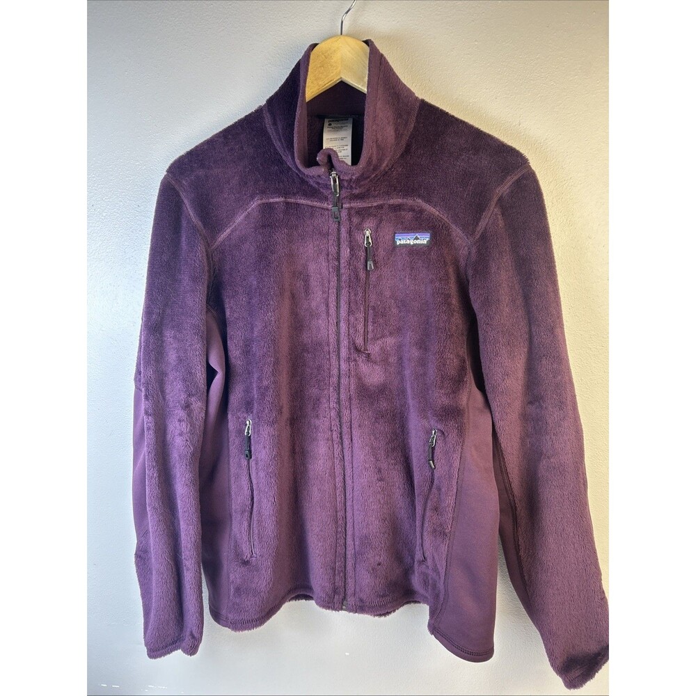 Patagonia Polartec R2 Fleece Full Zip Jacket Womens Size L Plum Purple